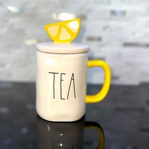 BNWT, Rae Dunn, “TEA” mug with lemon topper